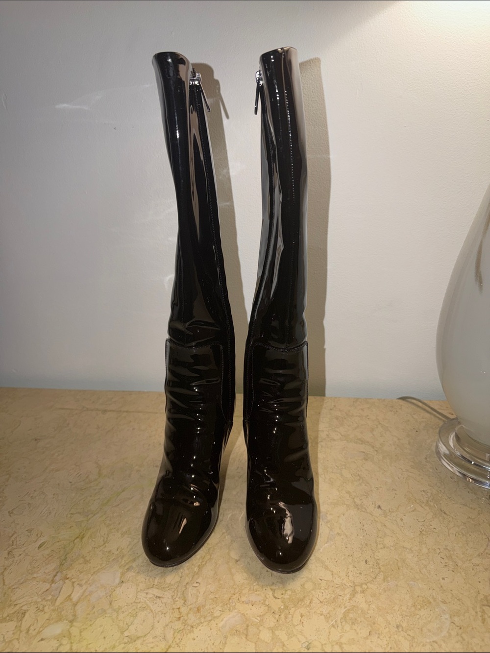 Sergio Rossi Black Patent leather Boots
